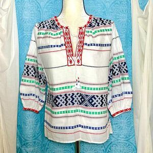 Joie Jenollina Embroidered Top Sz XS